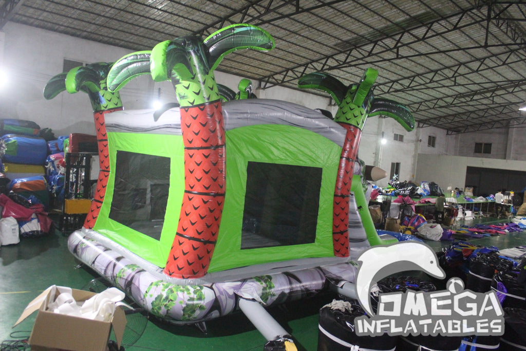 The Jurassic Cave Wet Dry Combo Water Moon Bounce for Sale