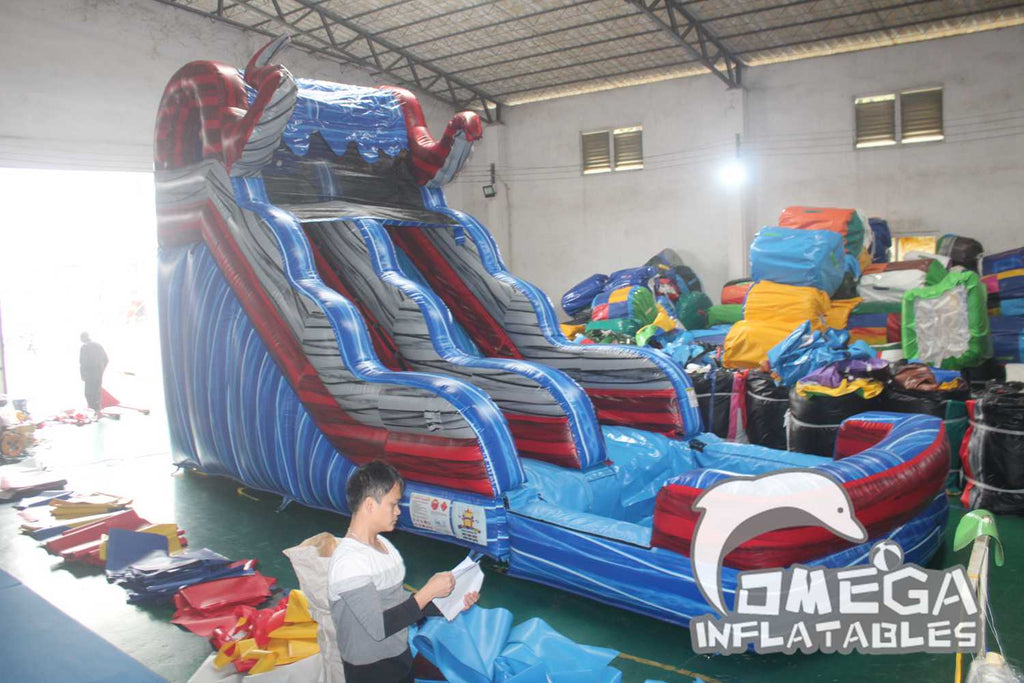 15FT Ocean Battle  Inflatable Water Slide Buy Commercial Water Slide