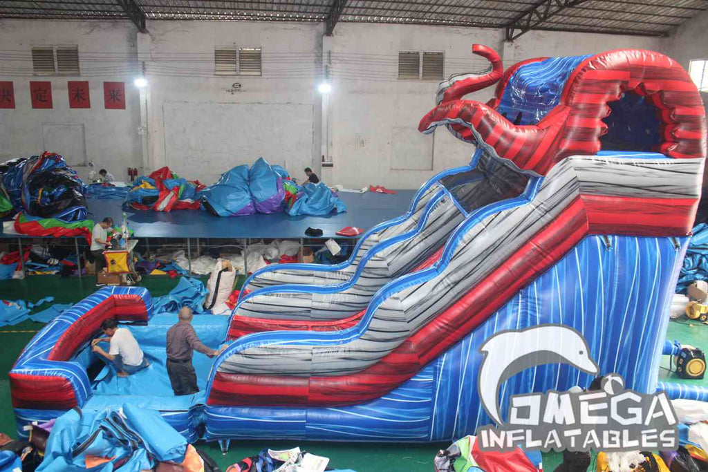 15FT Ocean Battle  Inflatable Water Slide Buy Commercial Water Slide