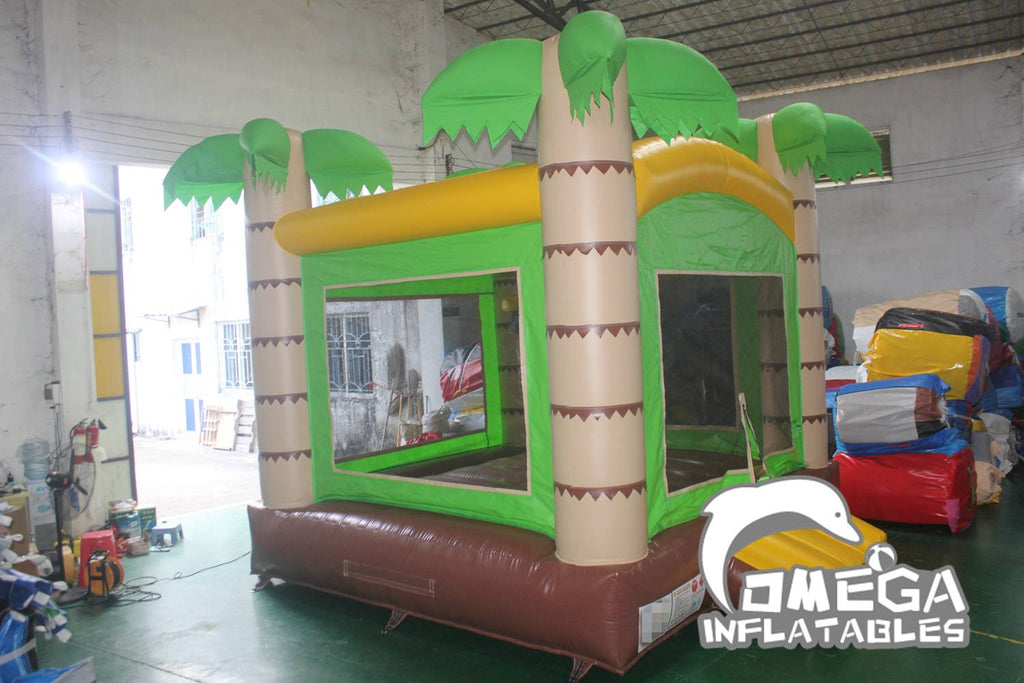 Tropical Palm Tree Bounce House Commercial Inflatable Bouncers for Sale