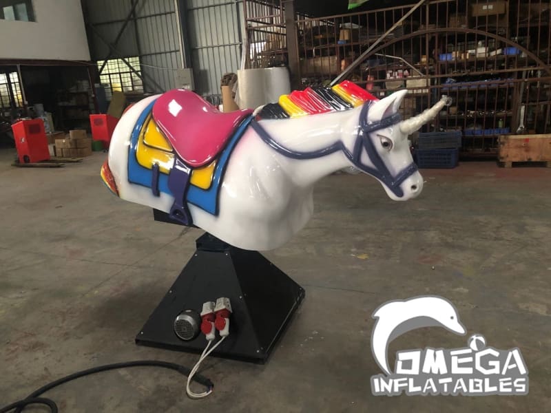 Amusement Park Mechanical Unicorn - 6.2x3.6x5.5FT (1.9x1.1x1.67M) / 616LB (280KG) / 3.49CBM / Without Blower