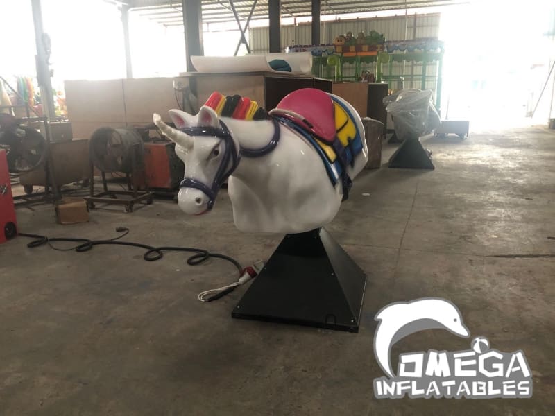 Amusement Park Mechanical Unicorn - 6.2x3.6x5.5FT (1.9x1.1x1.67M) / 616LB (280KG) / 3.49CBM / Without Blower