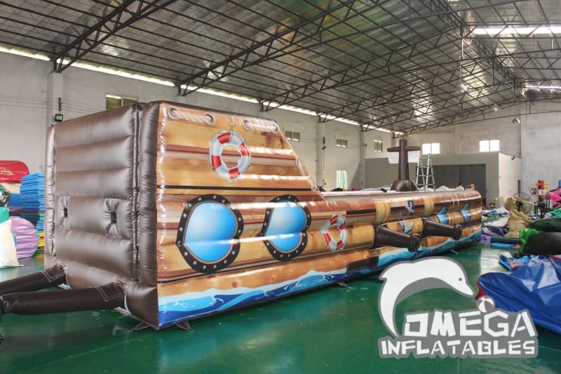 Inflatable Pirate Ship Bungee Run